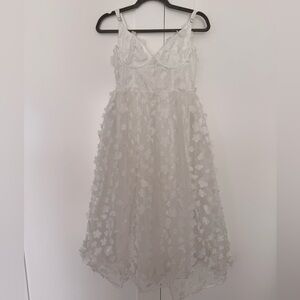 Lulu's White Floral Dress